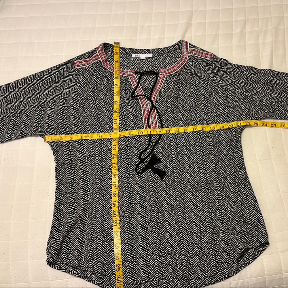 Women's Black and White Chevron Tunic